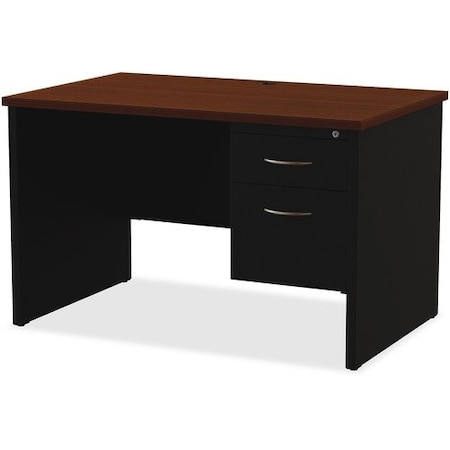 Lorell DESK, 30inX48in RH PED, BK/WL LLR79147